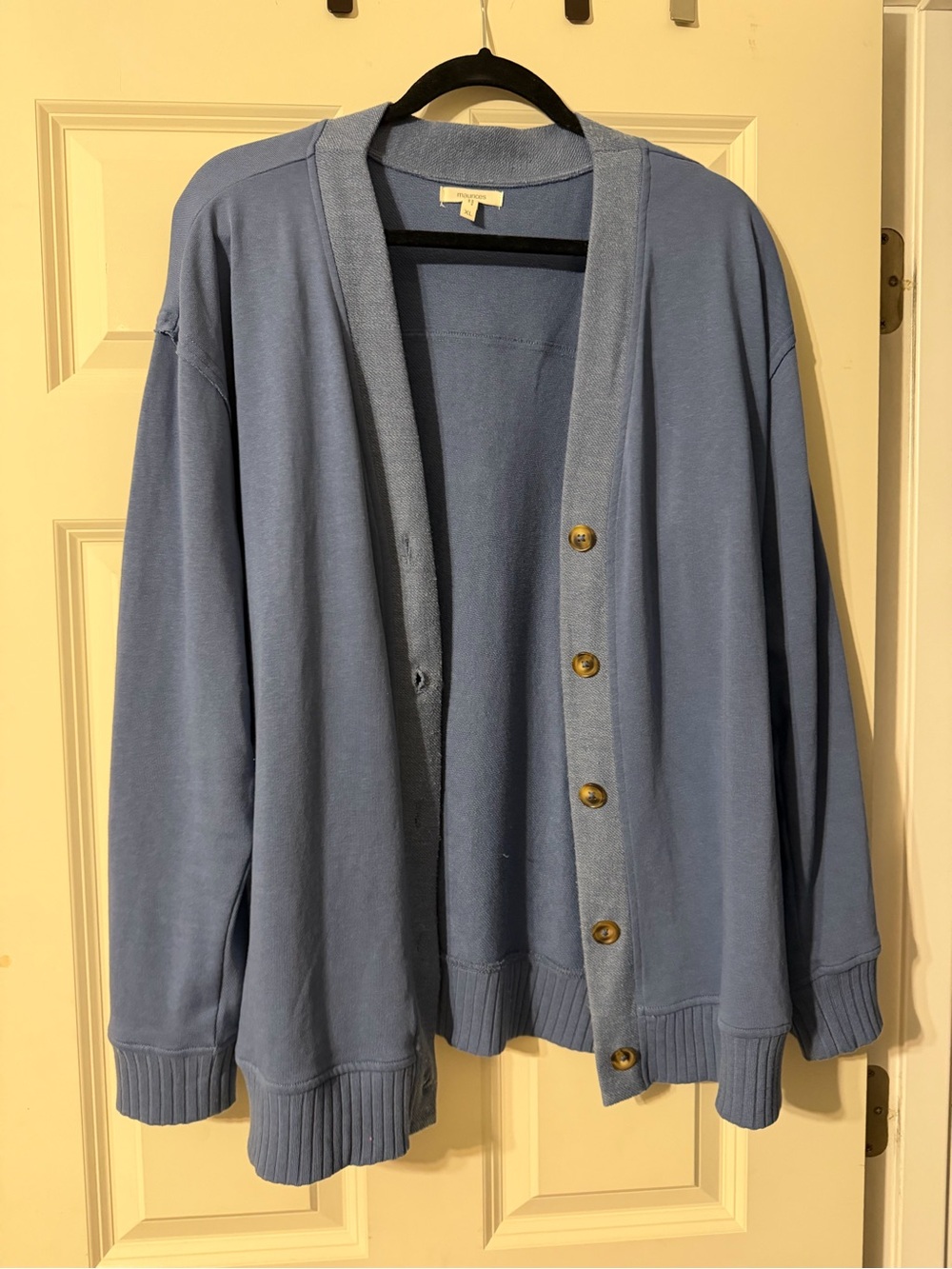 Women's Blue Button-Front Cardigan Sweater